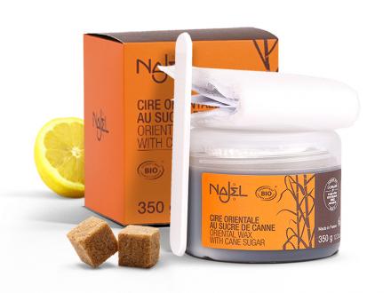 Natur Tanya® N. Bio Cukorgyanta, spatulával és környezetbarát, kimosható pamut gyantázó kendőkkel.