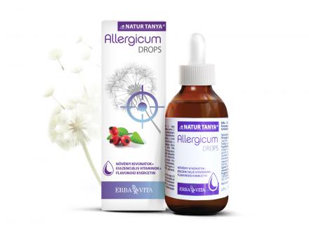 ErbaVita® Allergicum Drops - allergia csepp, házi por, állati szőr, penész, atka, pollen érzékenységnél 50ml