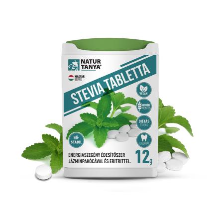 Natur Tanya® Stevia tabletta (Édesfű, Jázminpakóca) Mellékíz-mentes, természetes édesítőszer.